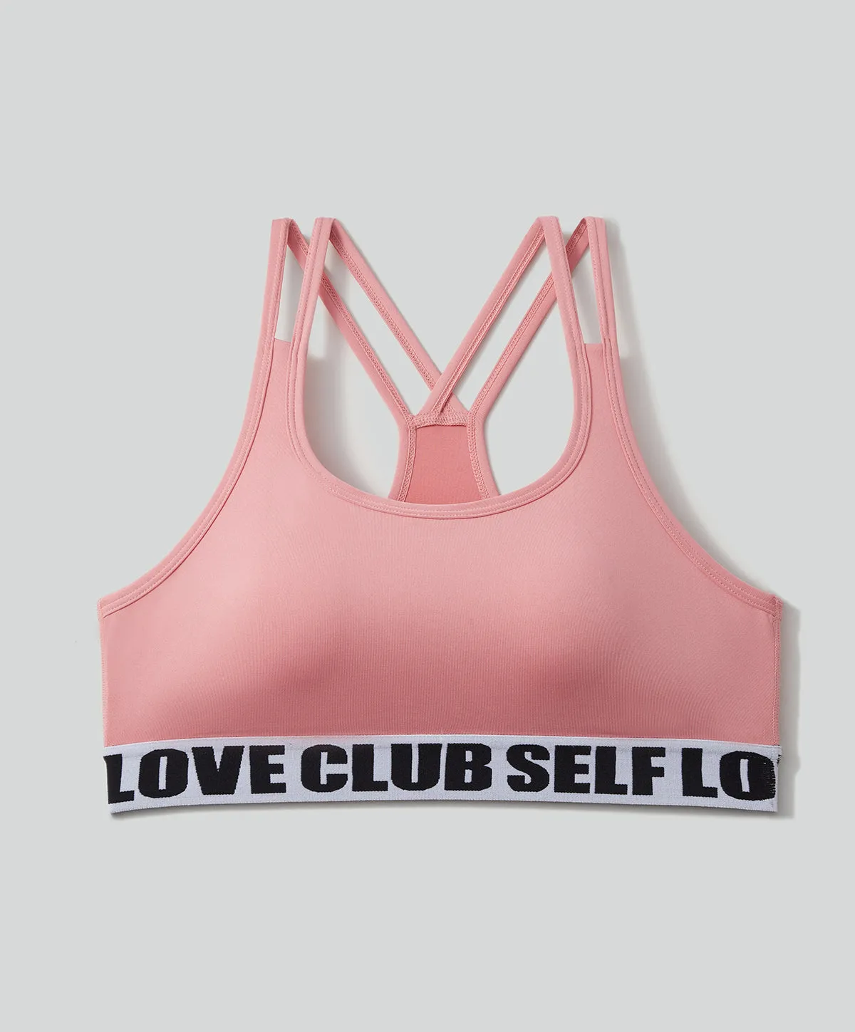 Energized Junior Digital Daydream Strappy Sports Bra with Slogan Elastic Band
