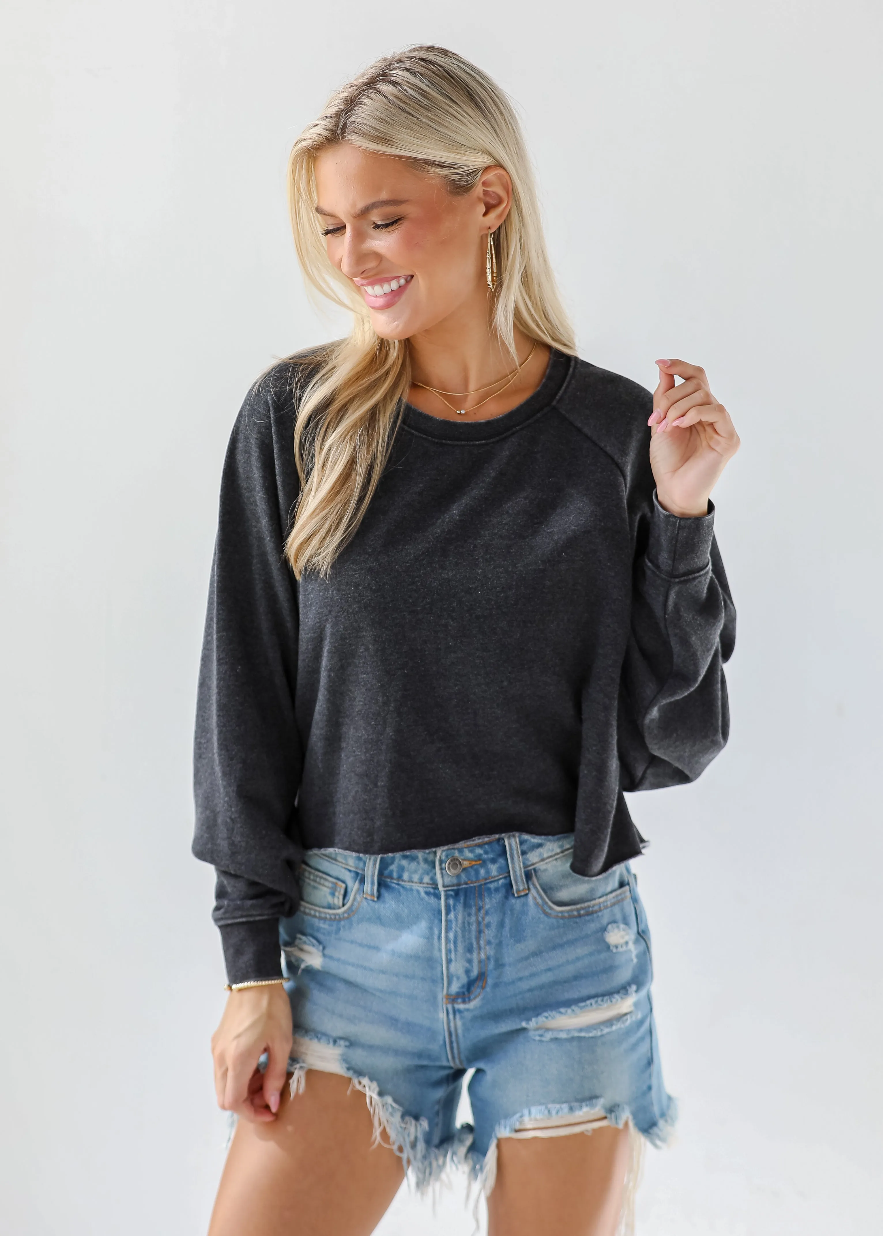 FINAL SALE - Coveted Ease Cropped Pullover - DU DEAL