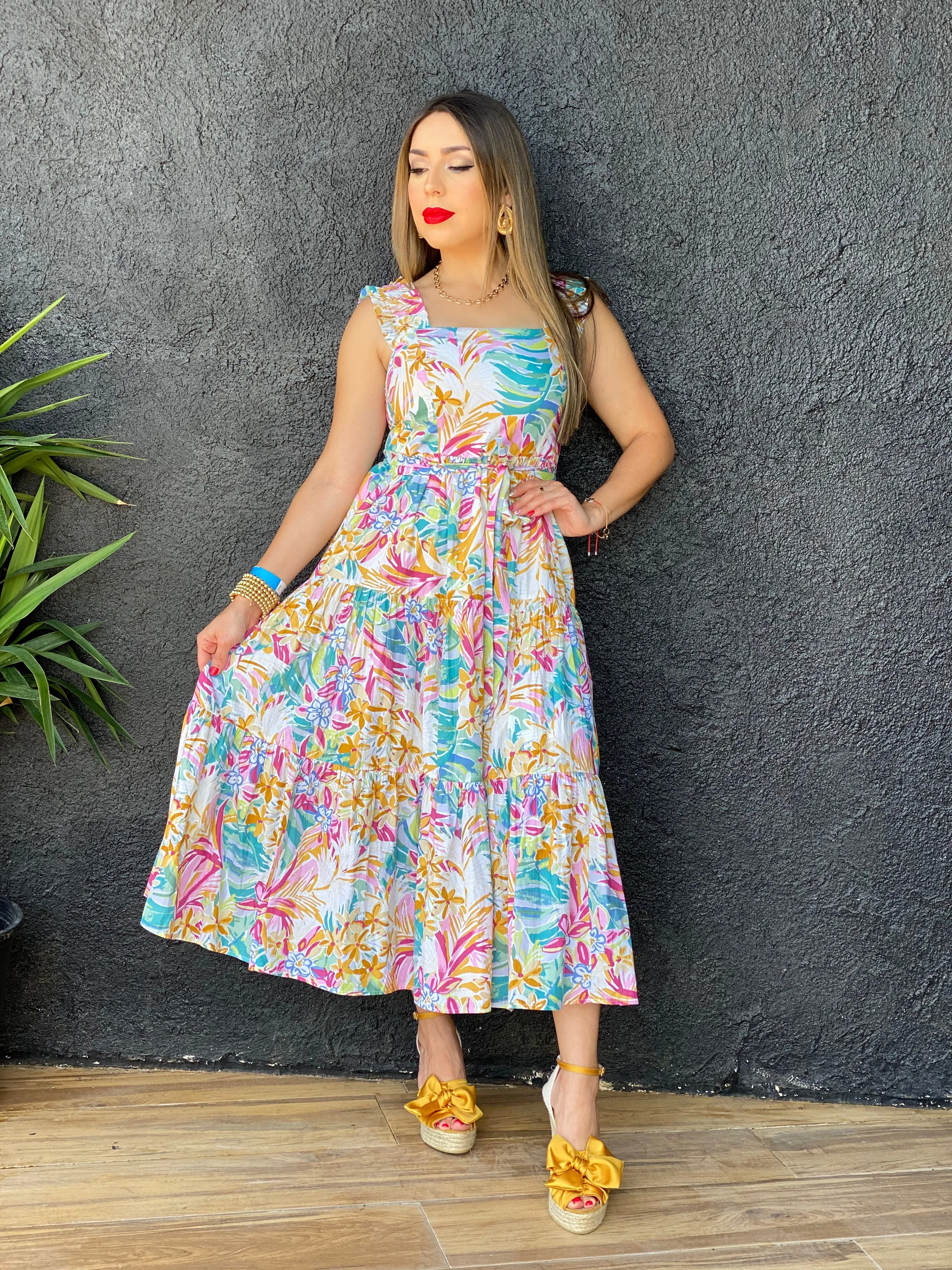Floral Print Midi Dress