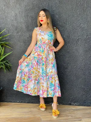 Floral Print Midi Dress