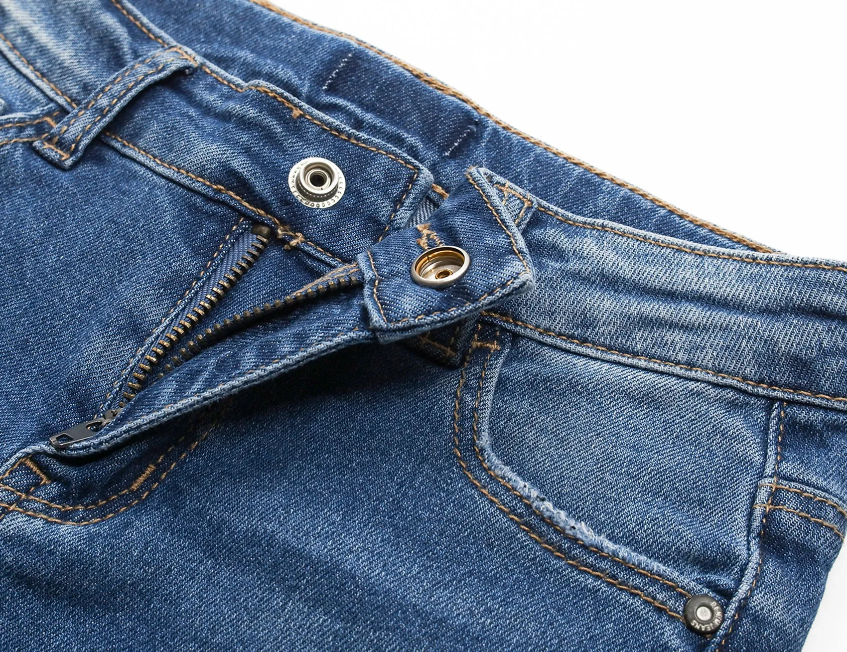 Girls Boys Ripped Holes Elastic Band Slim Jeans 9-11T