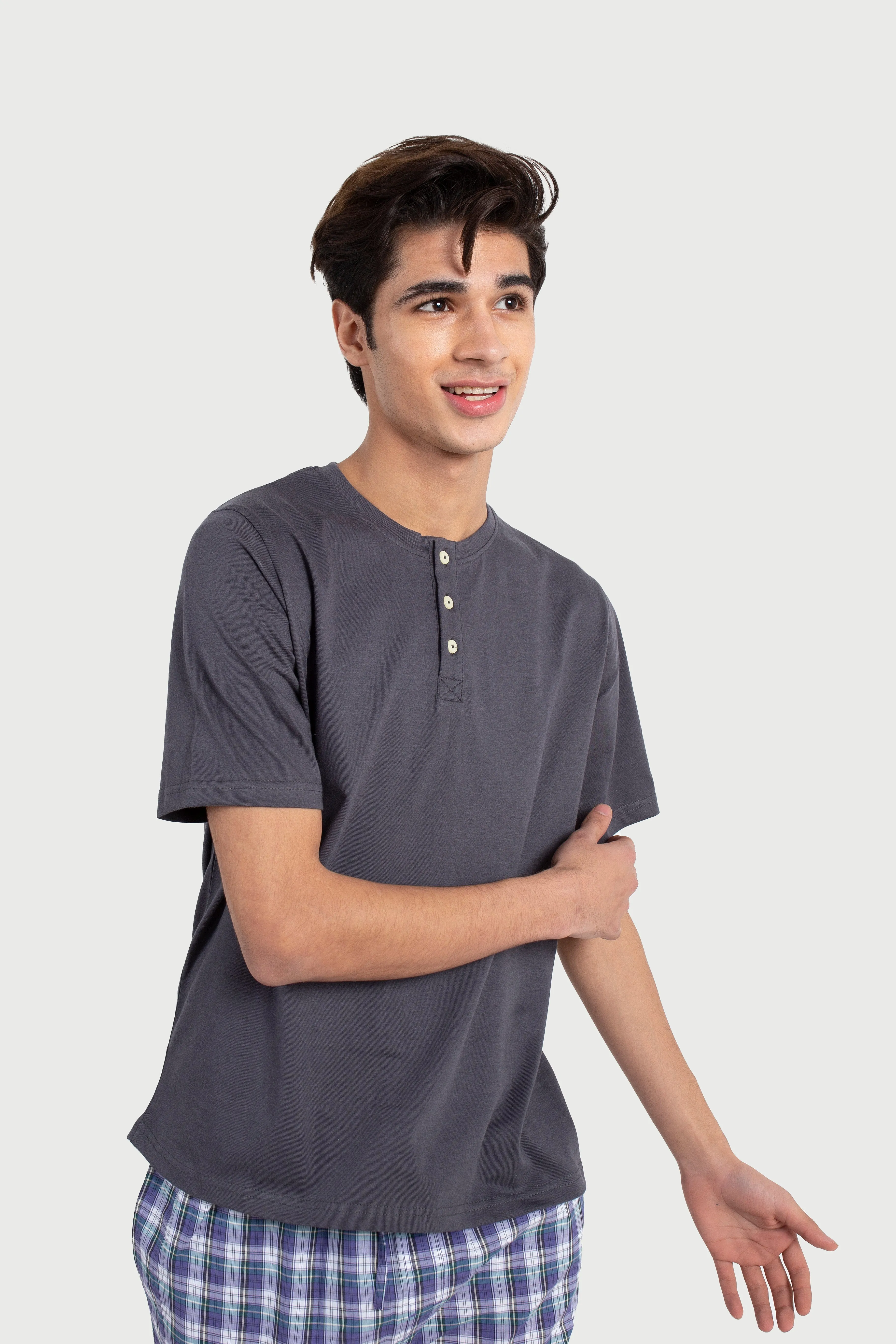 Grey tee & Duplin Check PJ