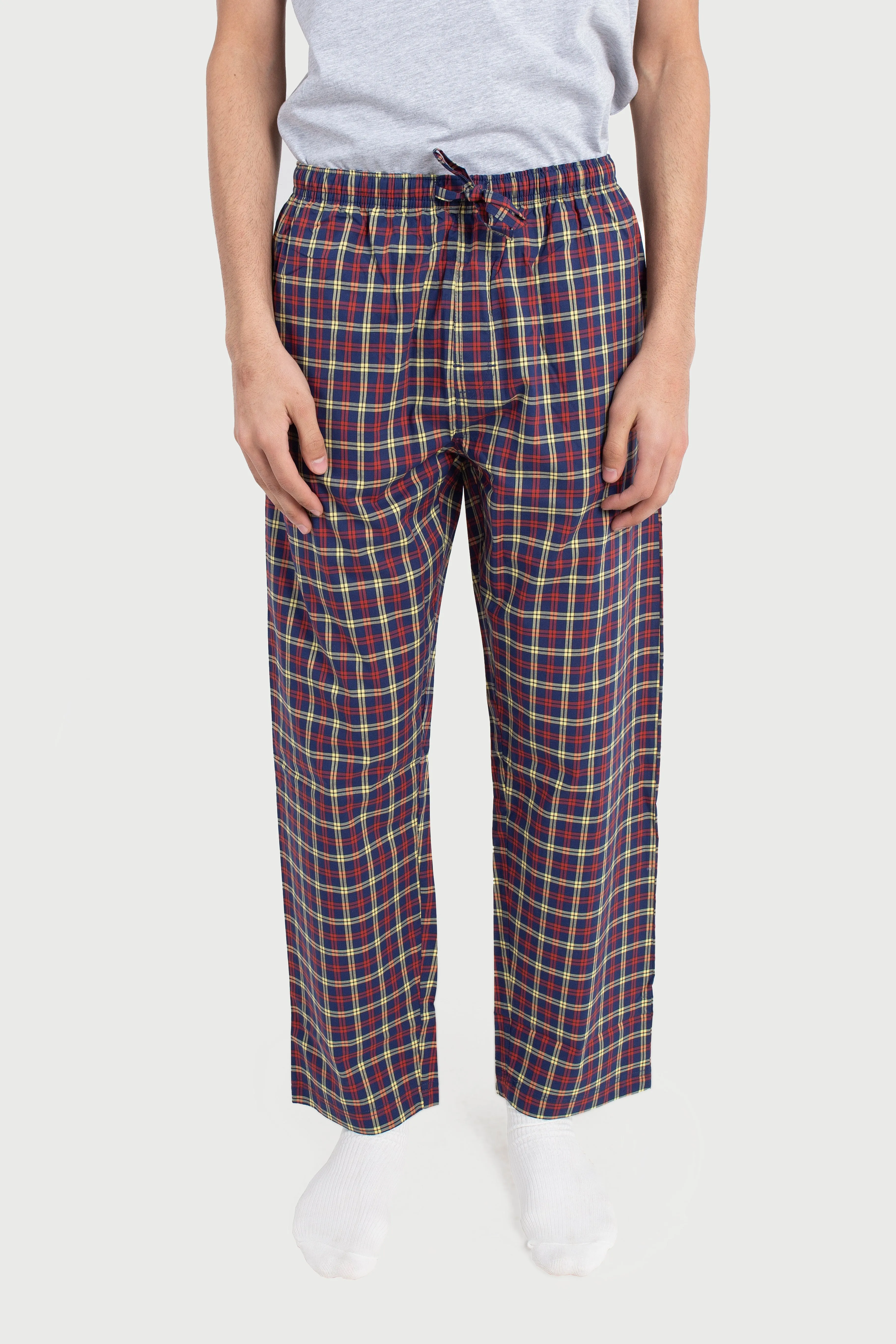 Heather Grey tee & Tattersall Check PJ