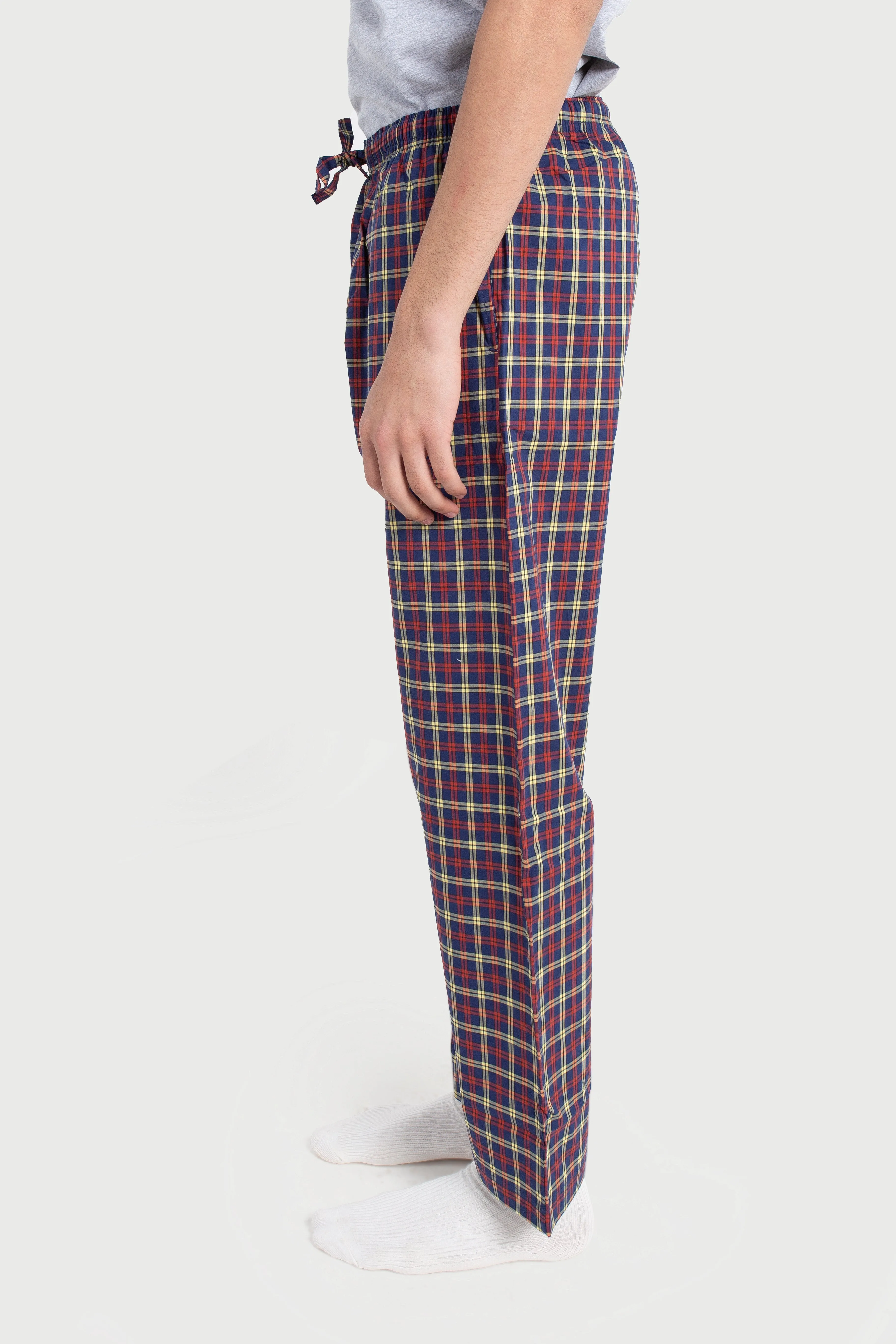 Heather Grey tee & Tattersall Check PJ