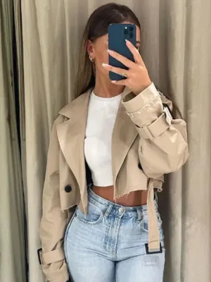 JANE | Cropped Trench Coat