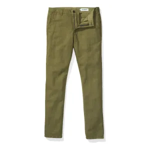 Japanese Linen Canvas Chino - Evergreen