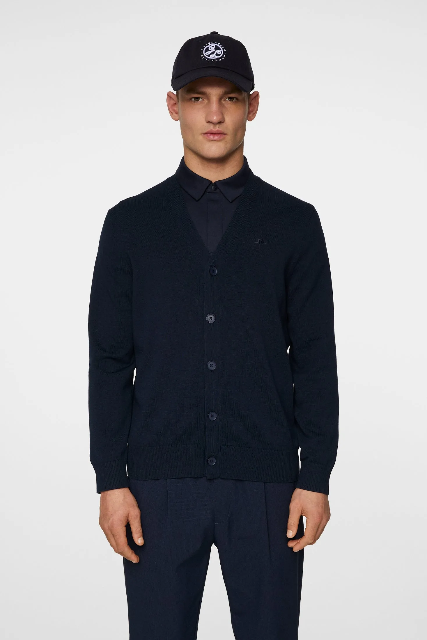 Jarred Knitted Cardigan / JL Navy