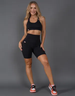 Limited Edition BB Cursive Logo Bike Shorts - Black