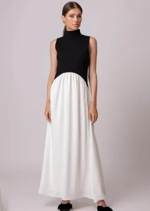 Line   Dot Masha Maxi Dress- Black/ Cream