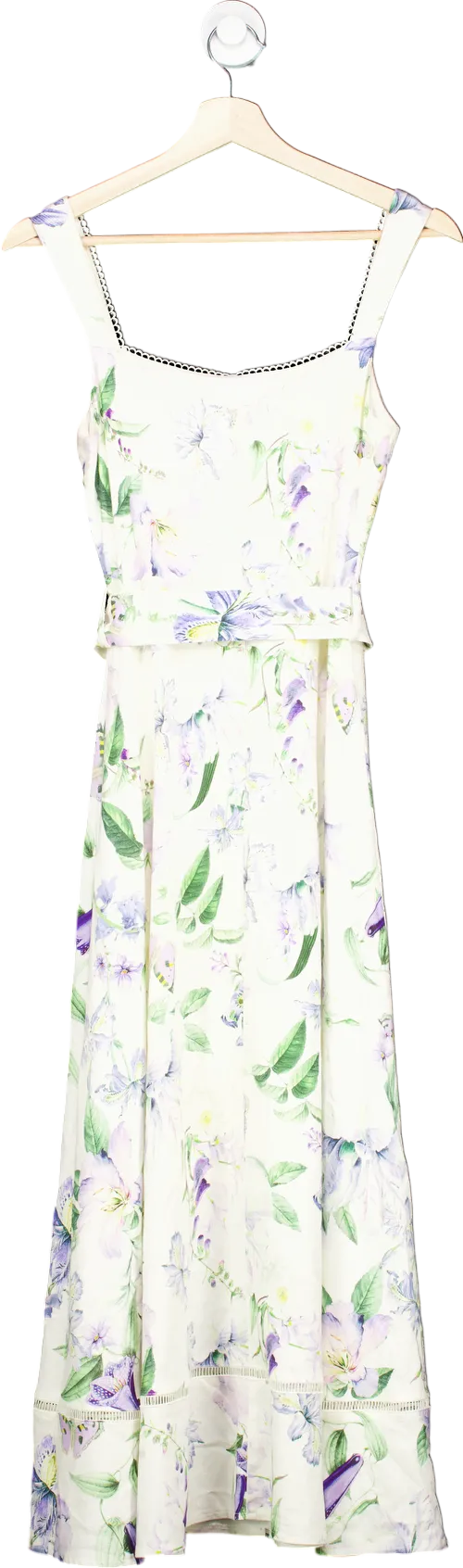 Lipsy White Floral Sleeveless Maxi Dress UK 8