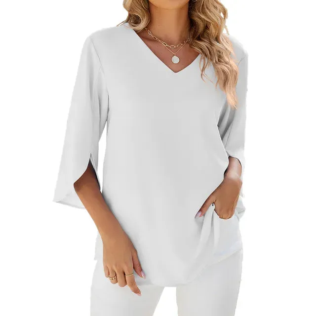 Louise | V-Neck Blouse