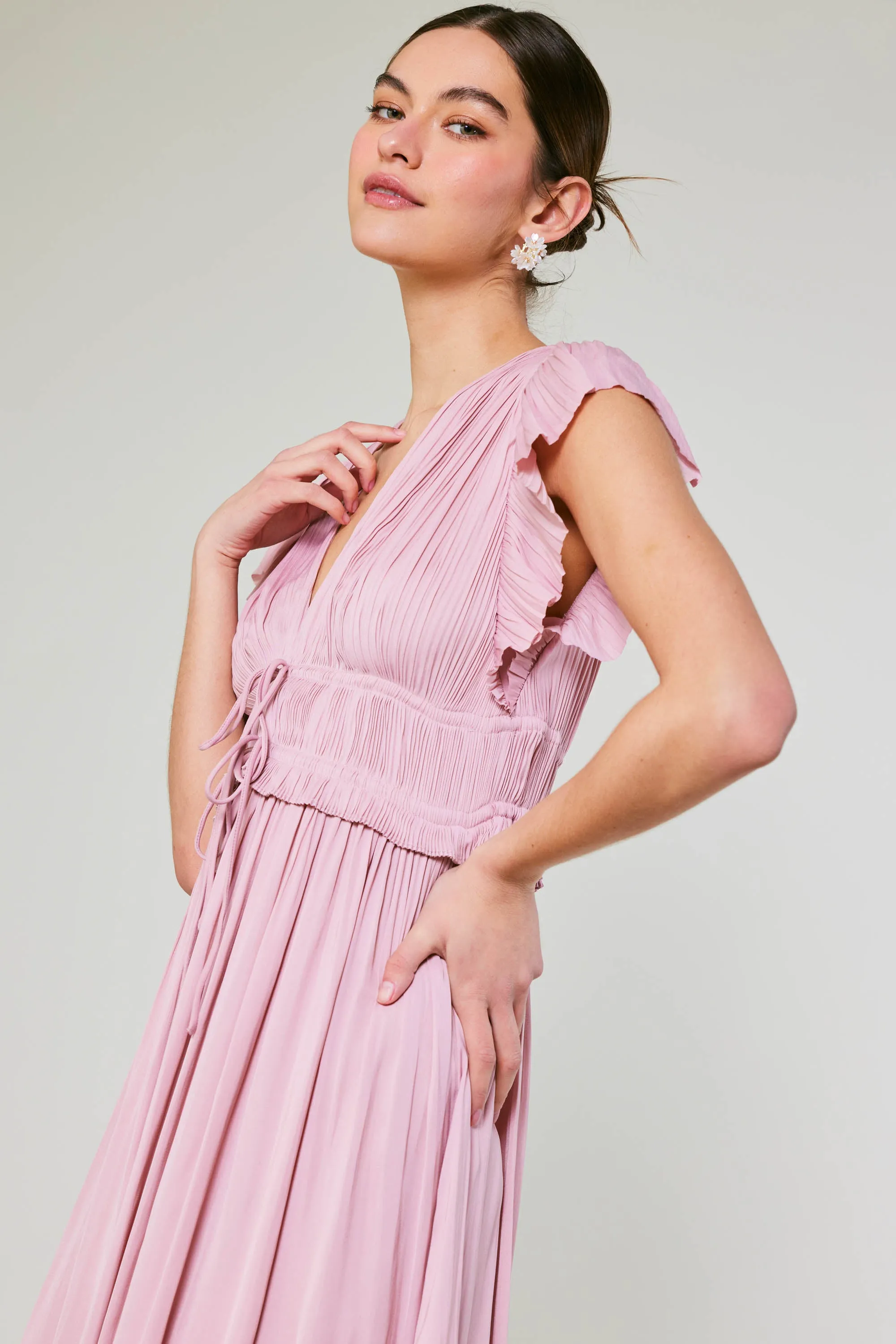 Mara Pleated Maxi Dress