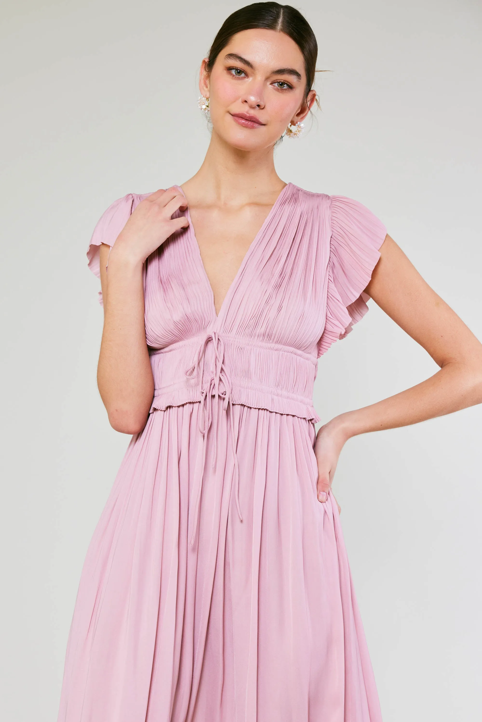 Mara Pleated Maxi Dress