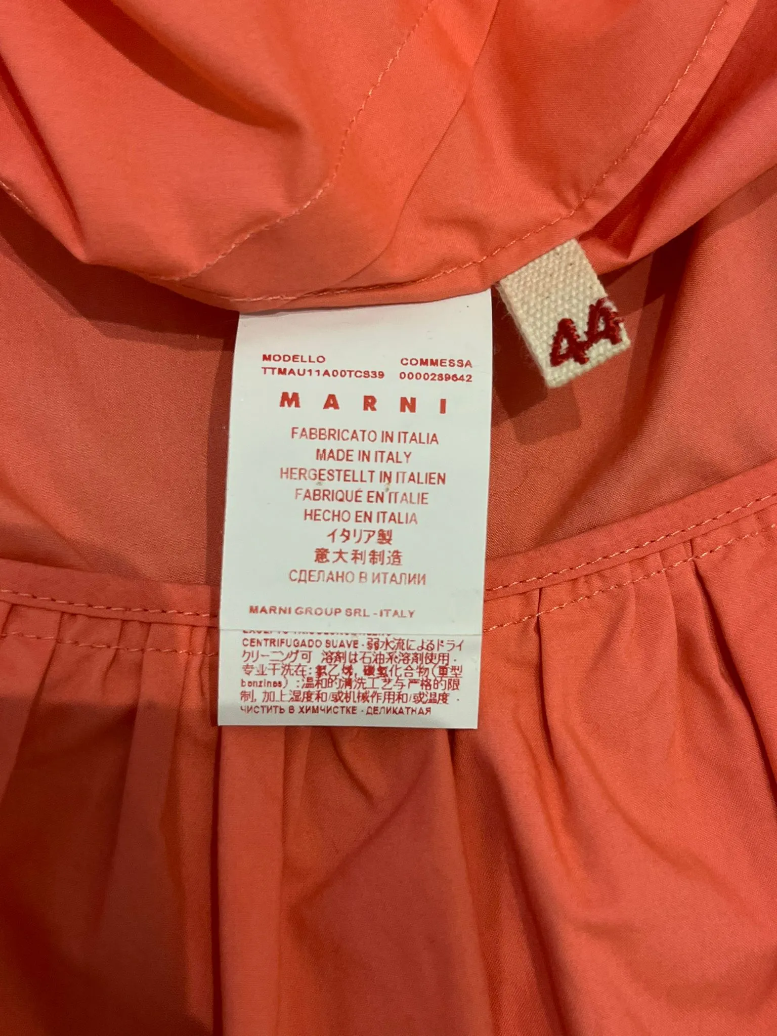 Marni Ruffle Detail Cotton Top. Size 44IT