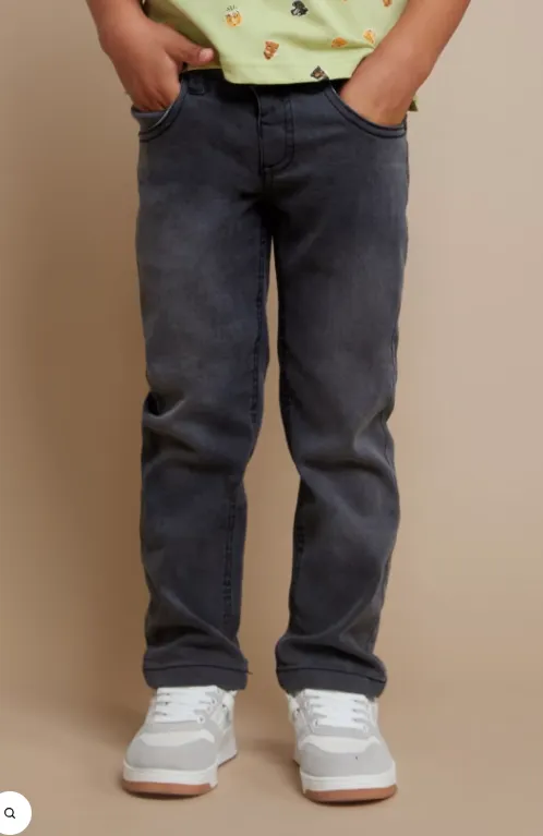 MAYORAL<BR>
Soft Denim Trousers<BR>
Black<BR>