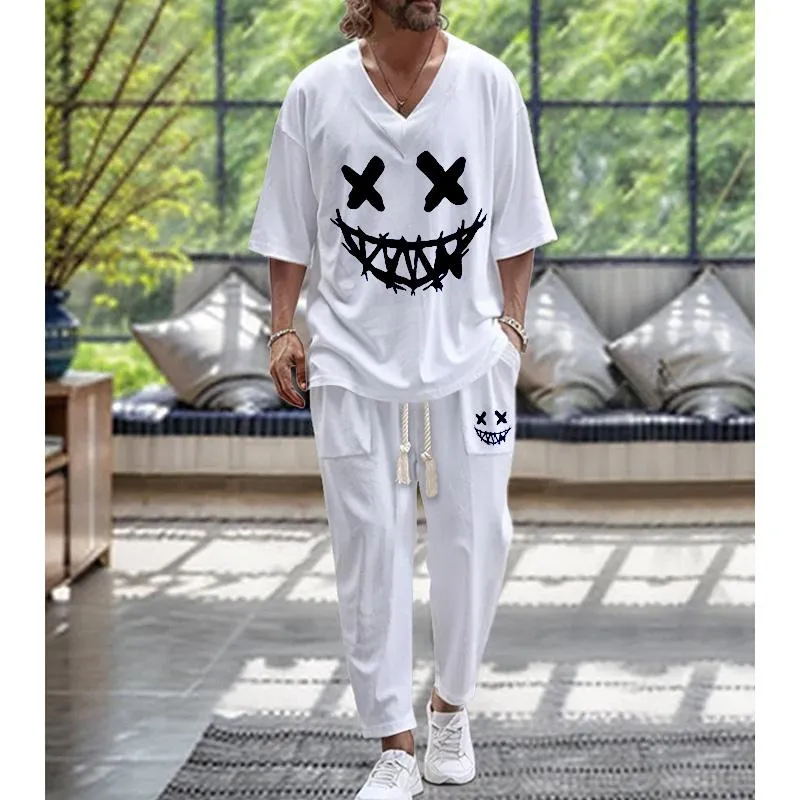 Men's Casual Fashion T-shirt Two-piece Set 21734685YM
