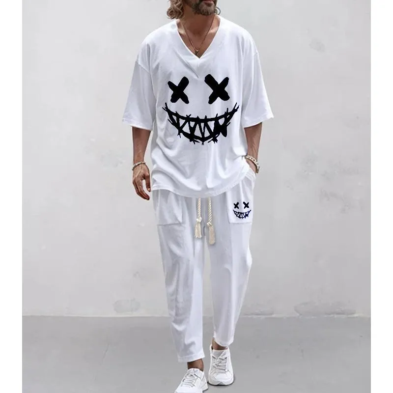 Men's Casual Fashion T-shirt Two-piece Set 21734685YM
