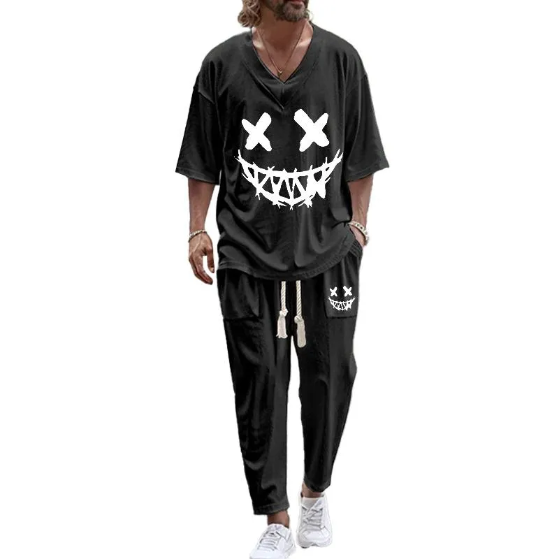 Men's Casual Fashion T-shirt Two-piece Set 21734685YM