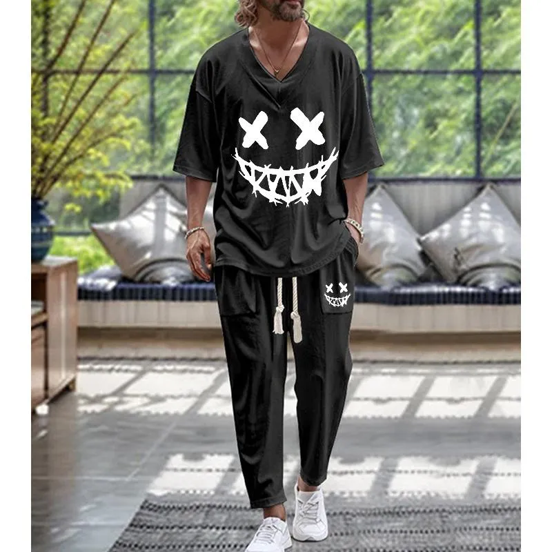 Men's Casual Fashion T-shirt Two-piece Set 21734685YM