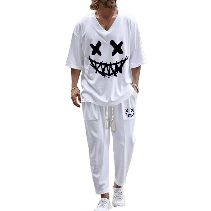 Men's Casual Fashion T-shirt Two-piece Set 21734685YM