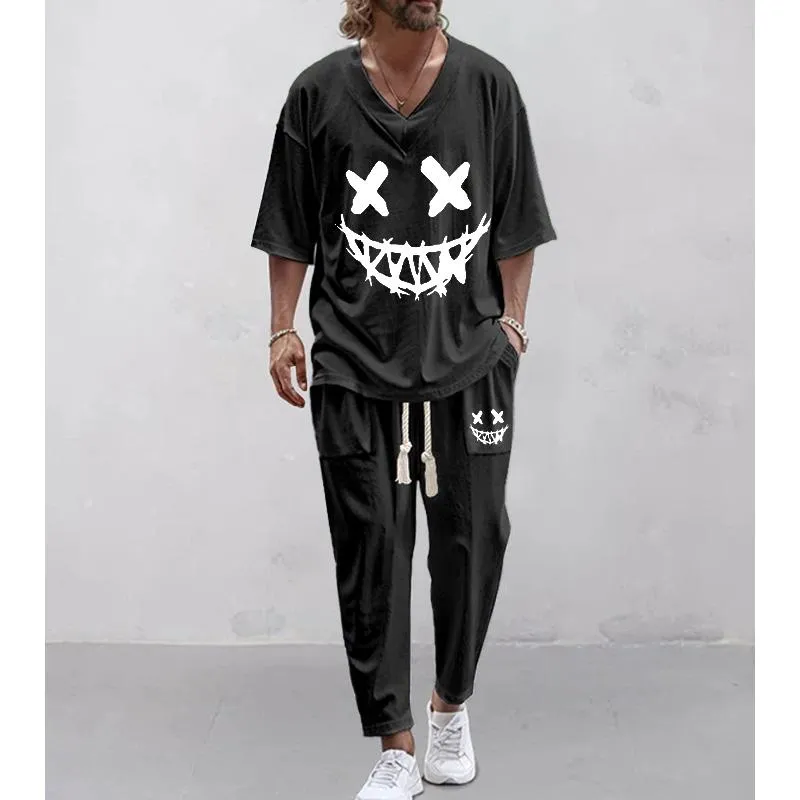 Men's Casual Fashion T-shirt Two-piece Set 21734685YM