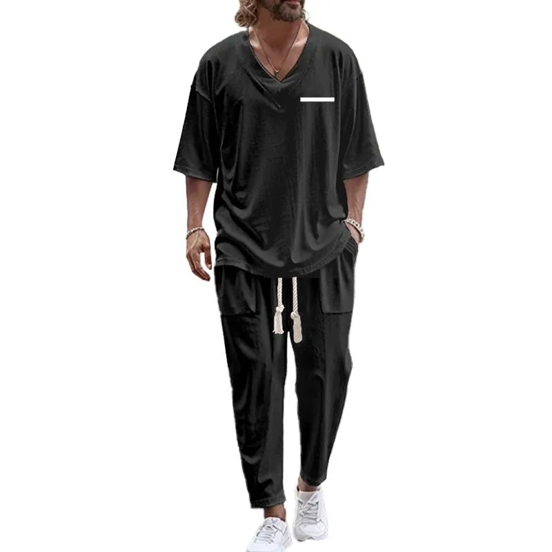 Men's Casual Fashion T-shirt Two-piece Set 87027305YM