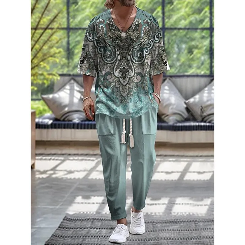 MEN'S CASUAL RESORT SUIT 10608418YM