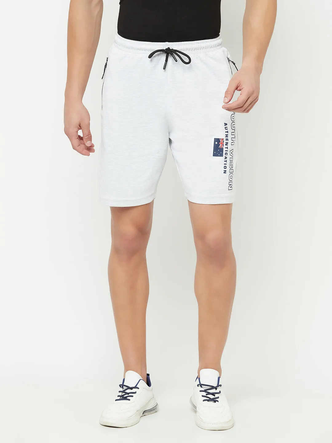 Men's Grey Melange Bermuda