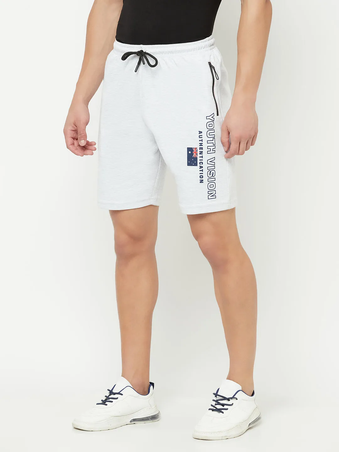 Men's Grey Melange Bermuda