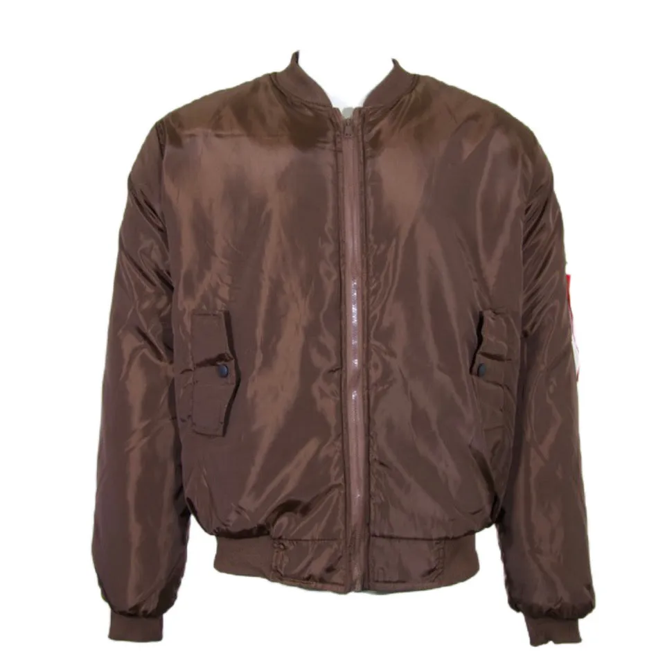 Men's Jacket Long Sleeve Full Zip Up Snap Two Pocket Casual Ribbed Cuff Coat
