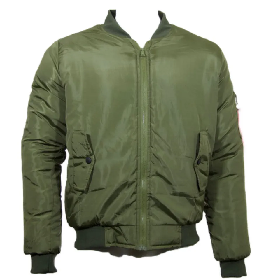 Men's Jacket Long Sleeve Full Zip Up Snap Two Pocket Casual Ribbed Cuff Coat