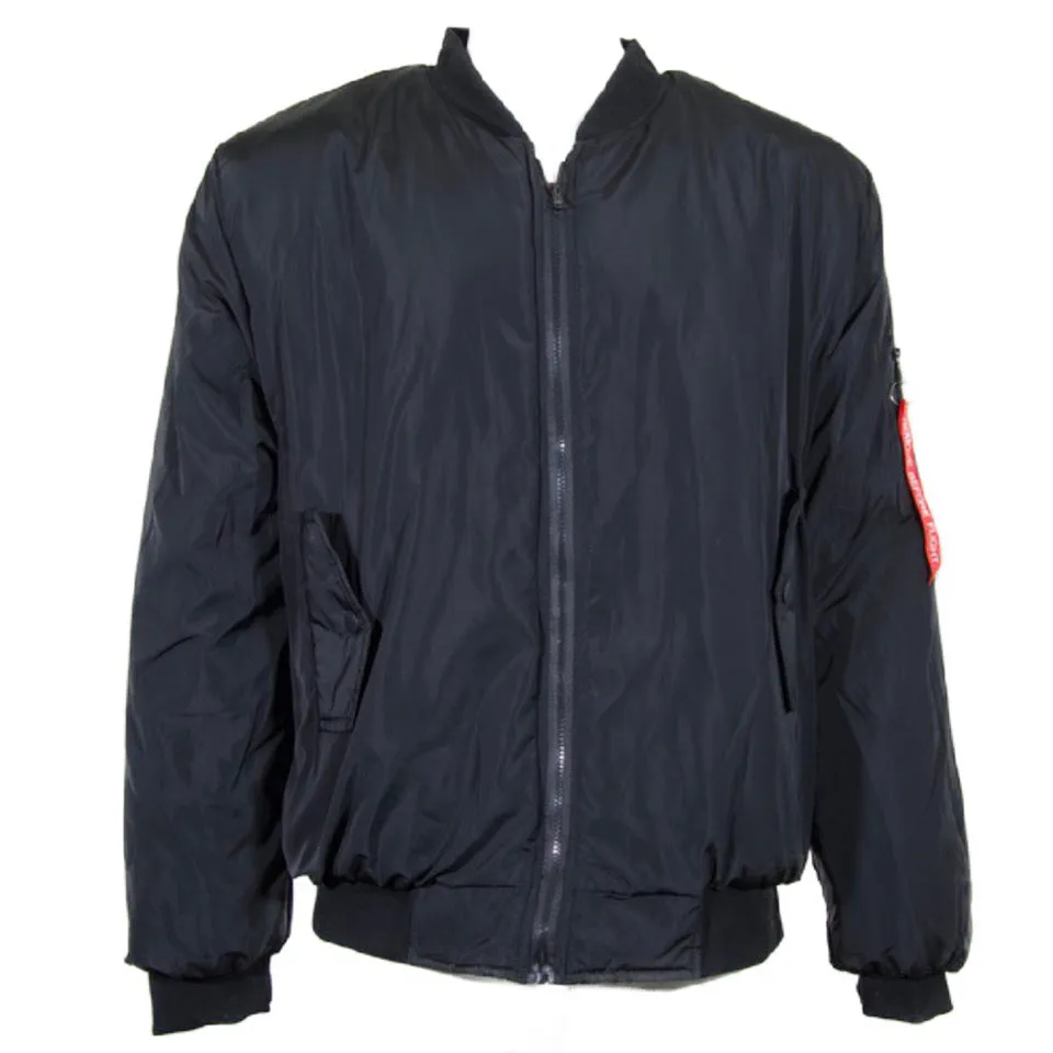 Men's Jacket Long Sleeve Full Zip Up Snap Two Pocket Casual Ribbed Cuff Coat