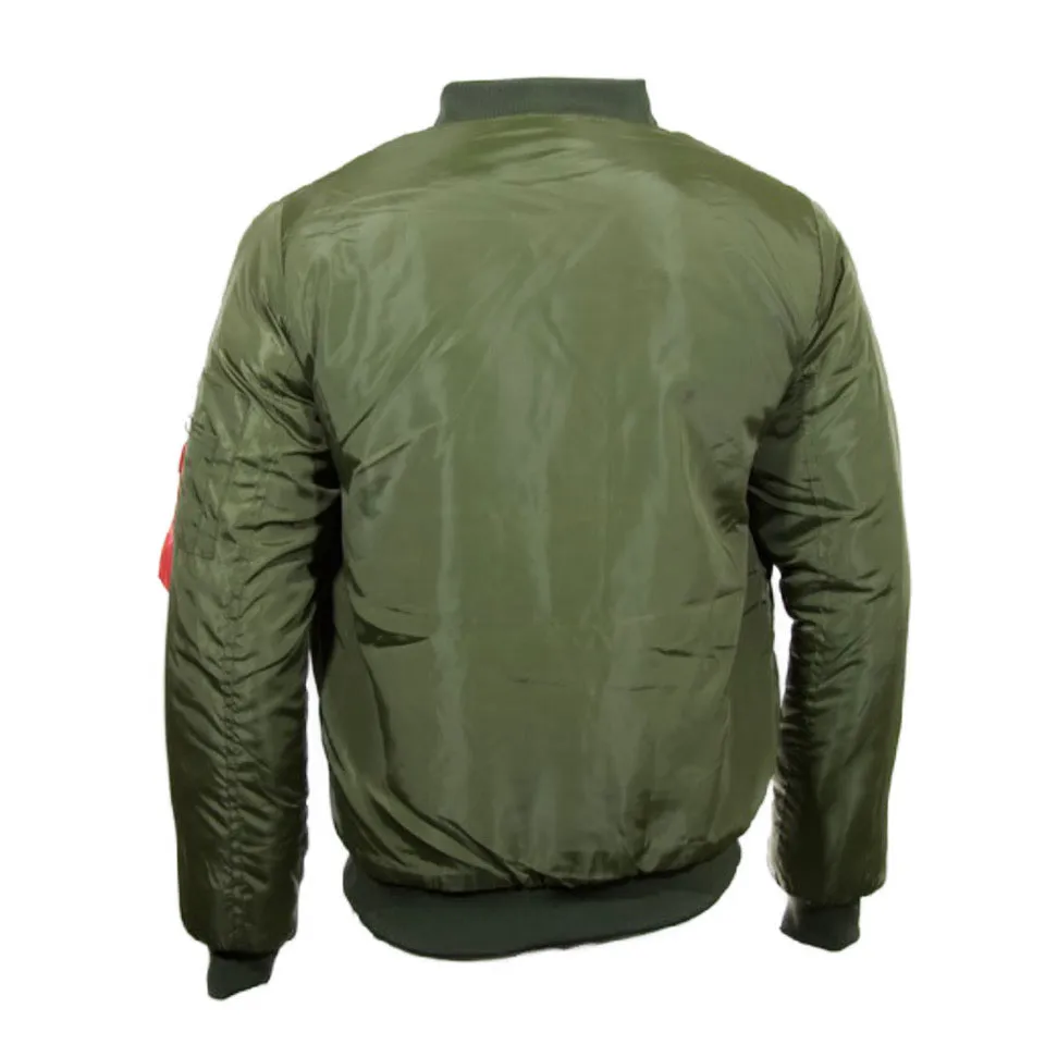 Men's Jacket Long Sleeve Full Zip Up Snap Two Pocket Casual Ribbed Cuff Coat