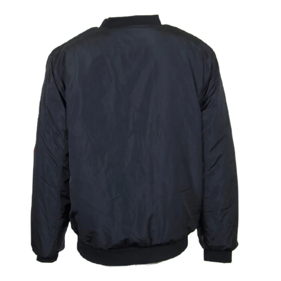 Men's Jacket Long Sleeve Full Zip Up Snap Two Pocket Casual Ribbed Cuff Coat
