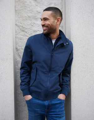 Men's Navy Zip Up Harrington Jacket