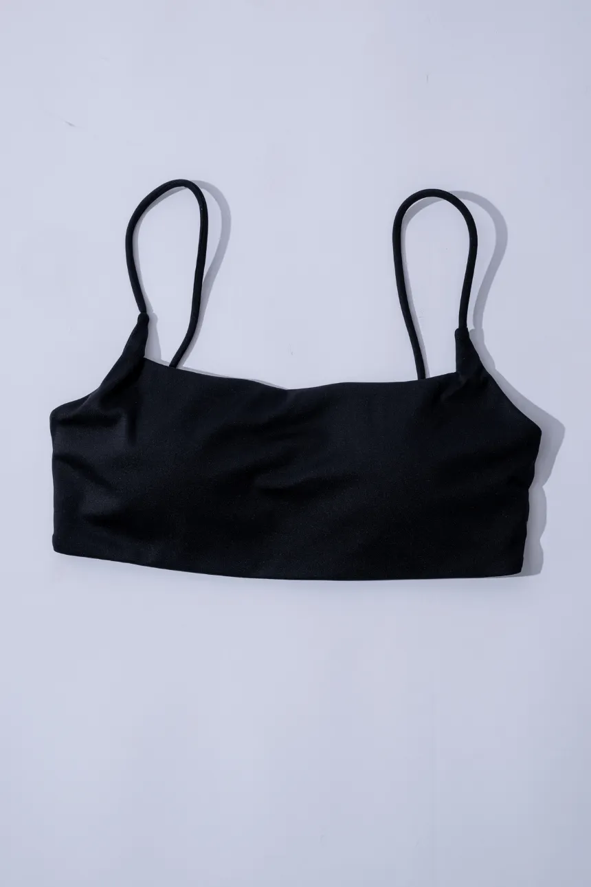 Mikayla Top – Squared Neckline Bra Top with Skinny Straps