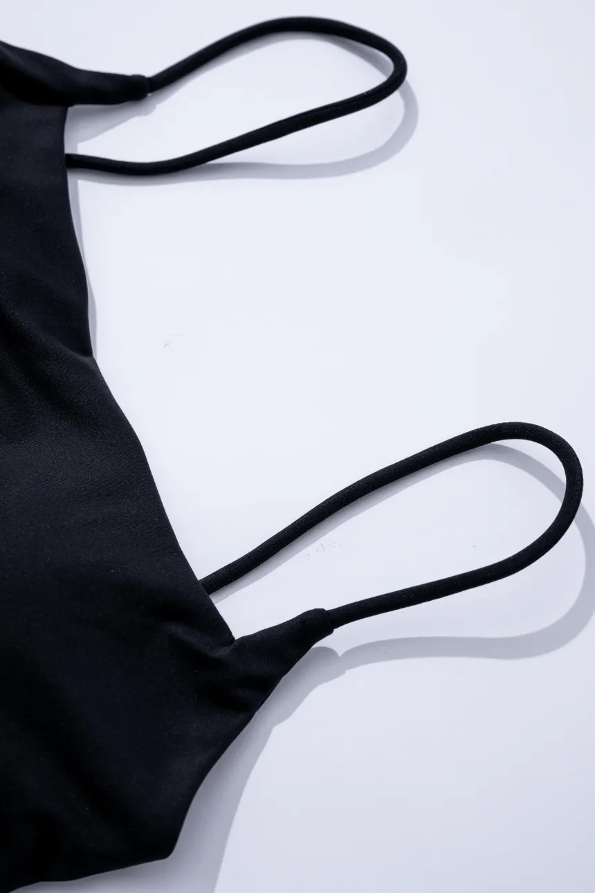 Mikayla Top – Squared Neckline Bra Top with Skinny Straps