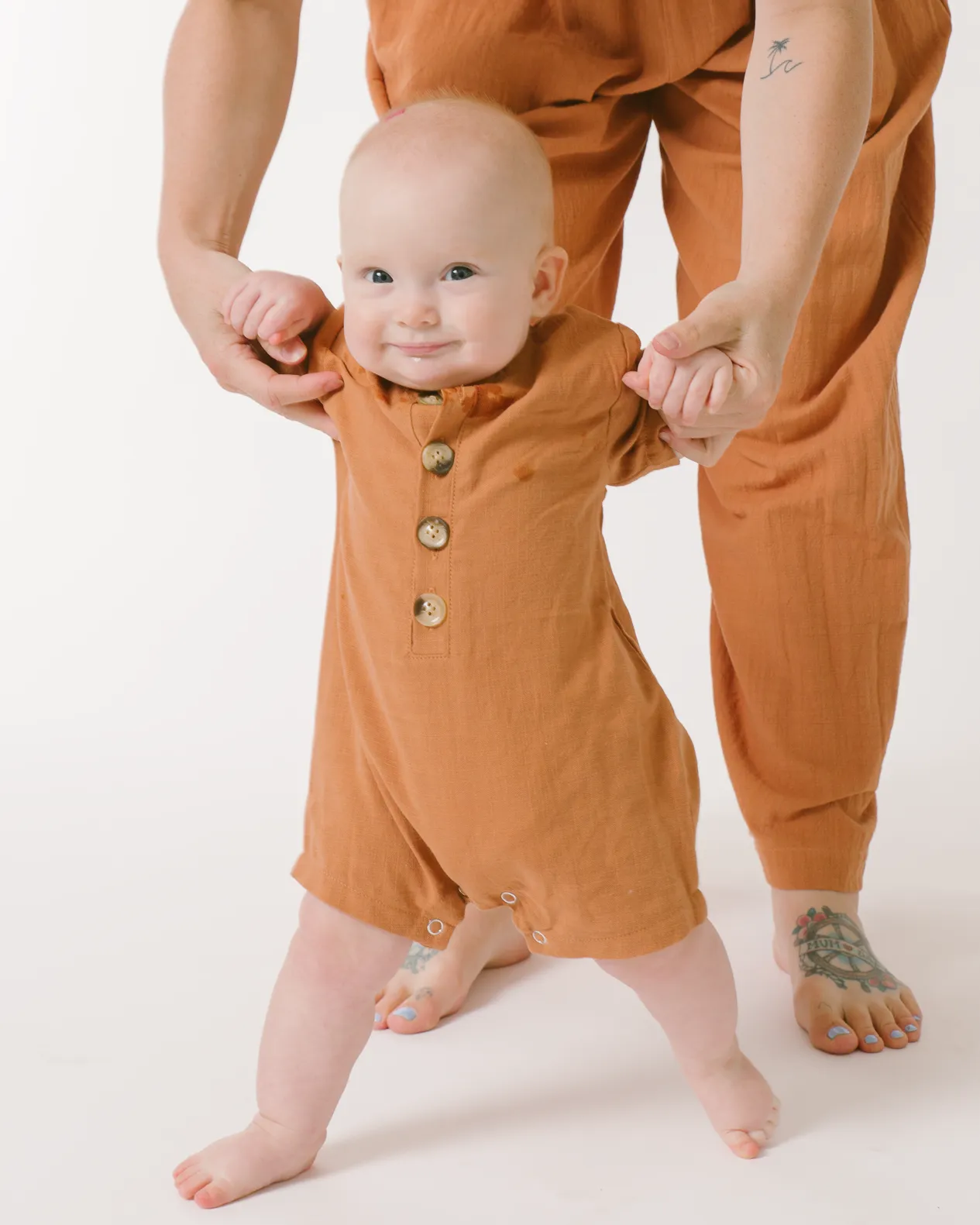 Mini Essentials Romper | Clay