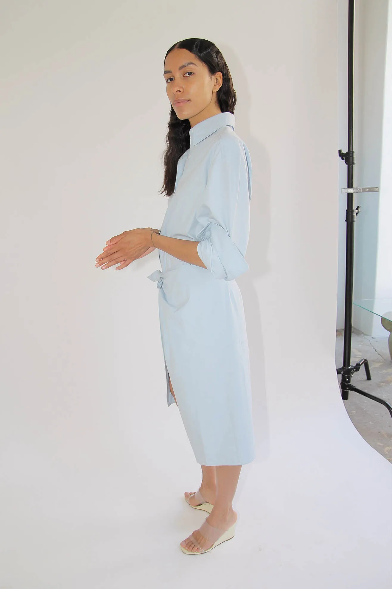MR. LARKIN, Nik Wrap Dress, Banker Blue