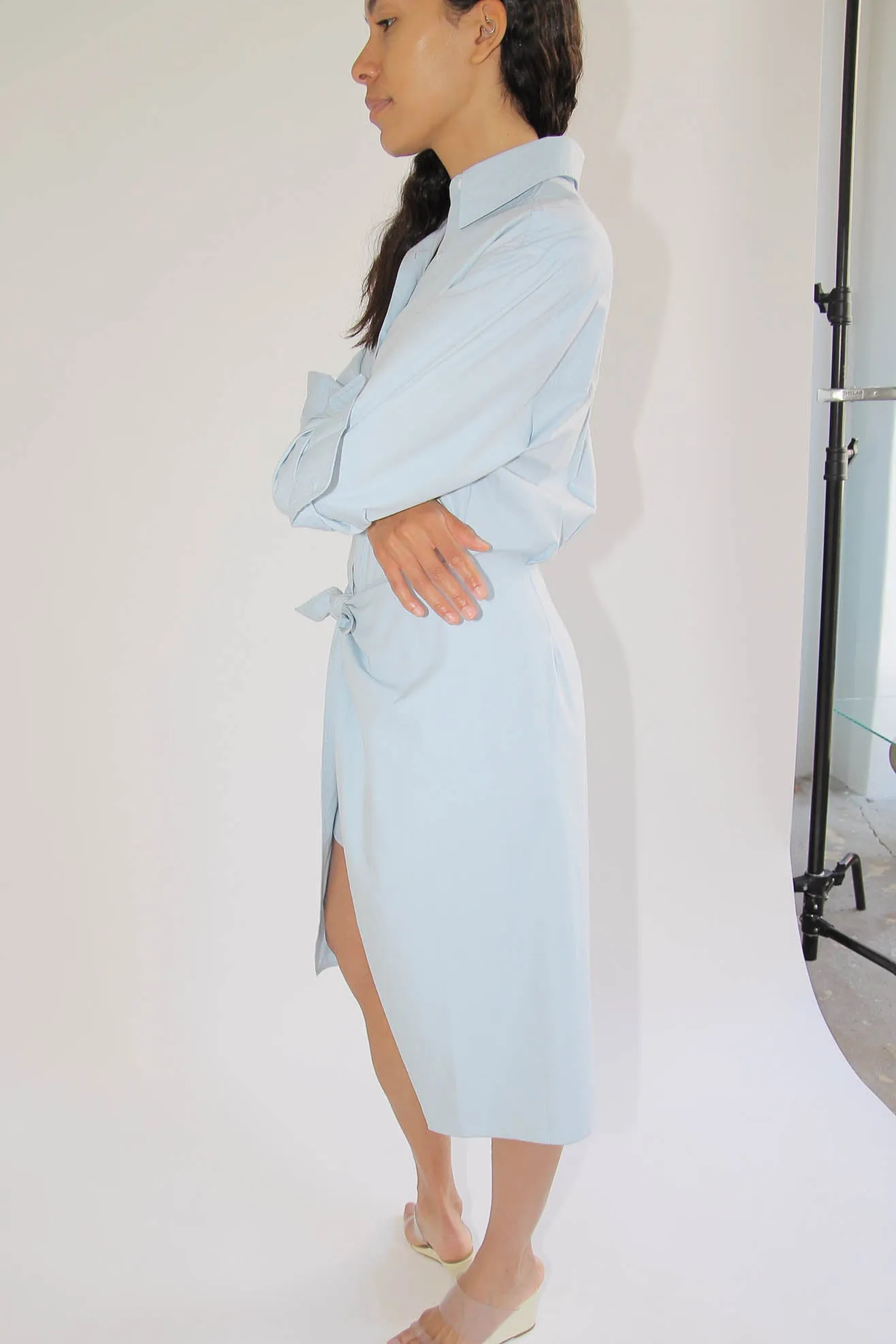MR. LARKIN, Nik Wrap Dress, Banker Blue