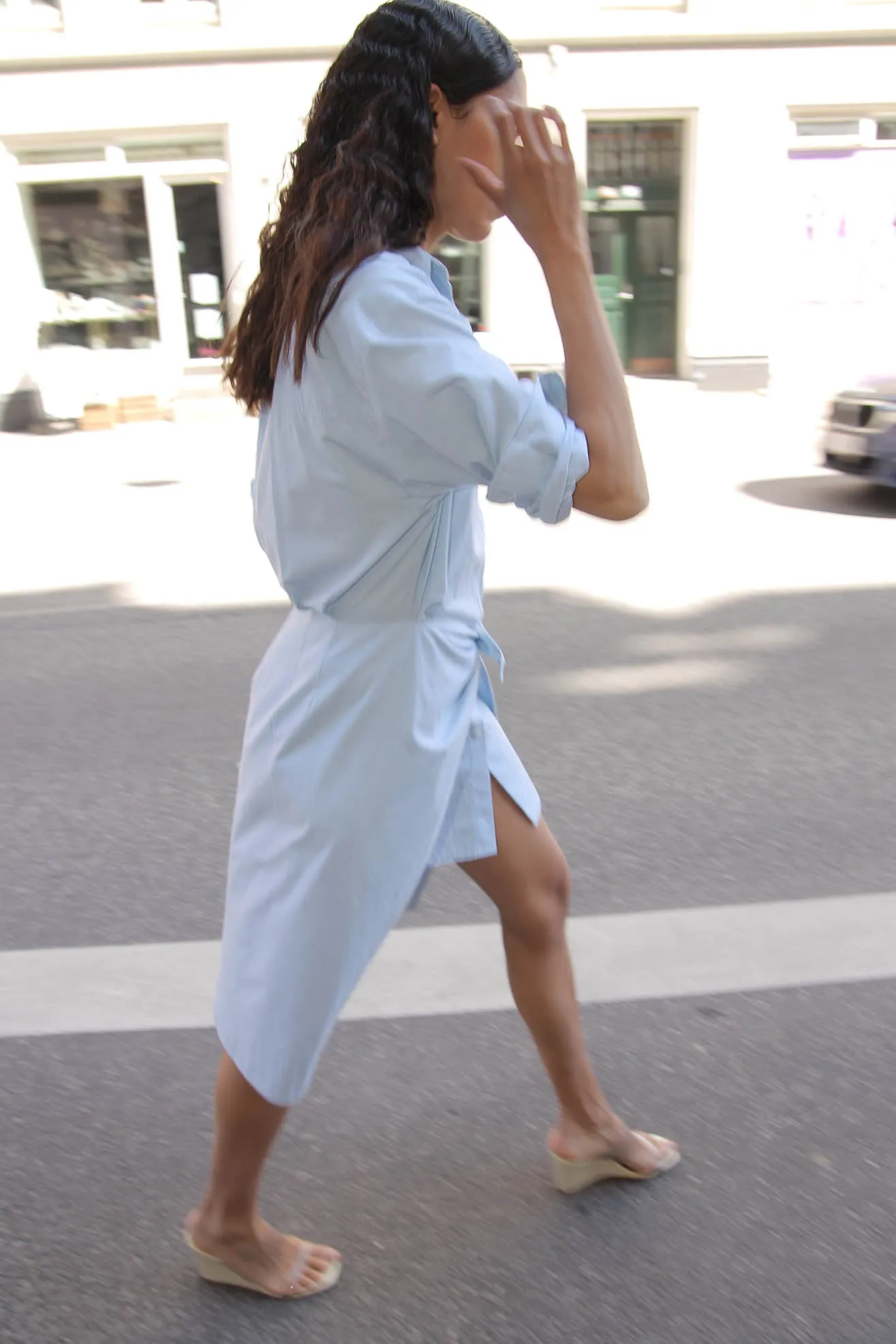 MR. LARKIN, Nik Wrap Dress, Banker Blue