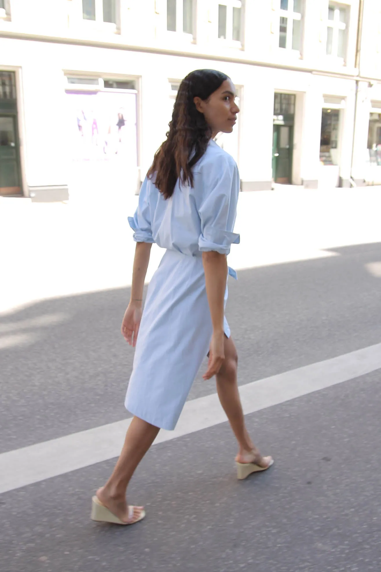 MR. LARKIN, Nik Wrap Dress, Banker Blue