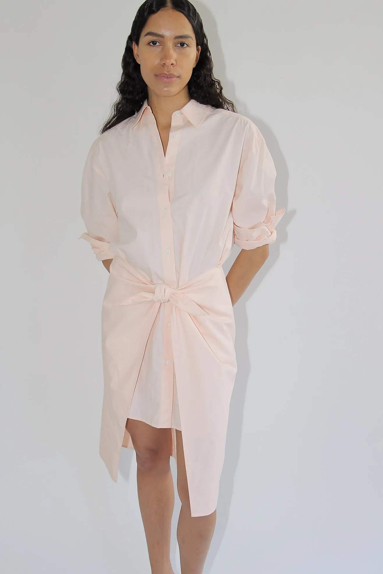 MR. LARKIN, Nik Wrap Dress, Pale Peach