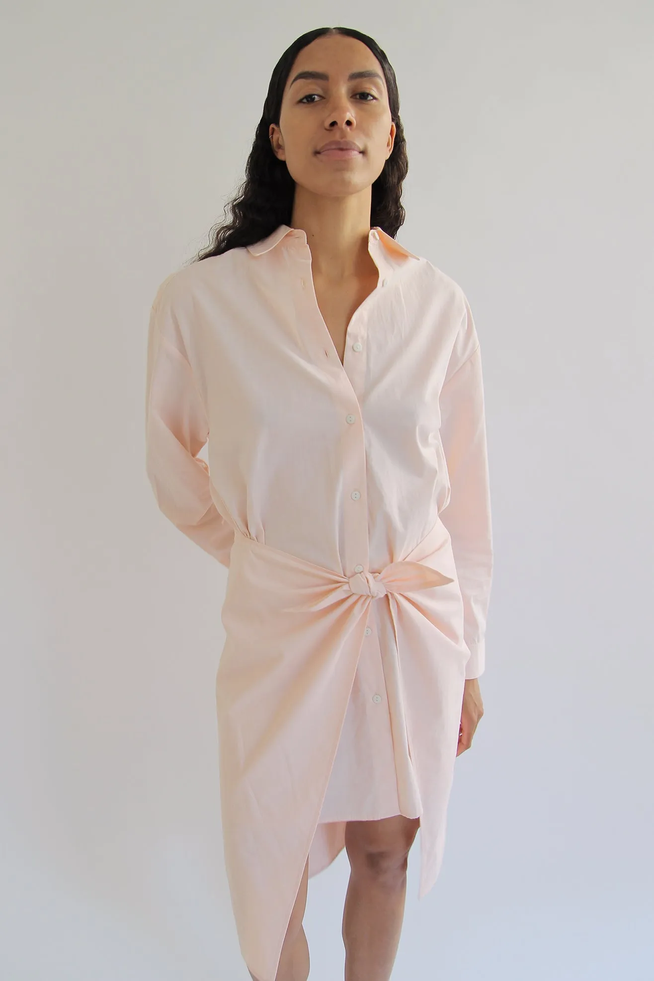 MR. LARKIN, Nik Wrap Dress, Pale Peach