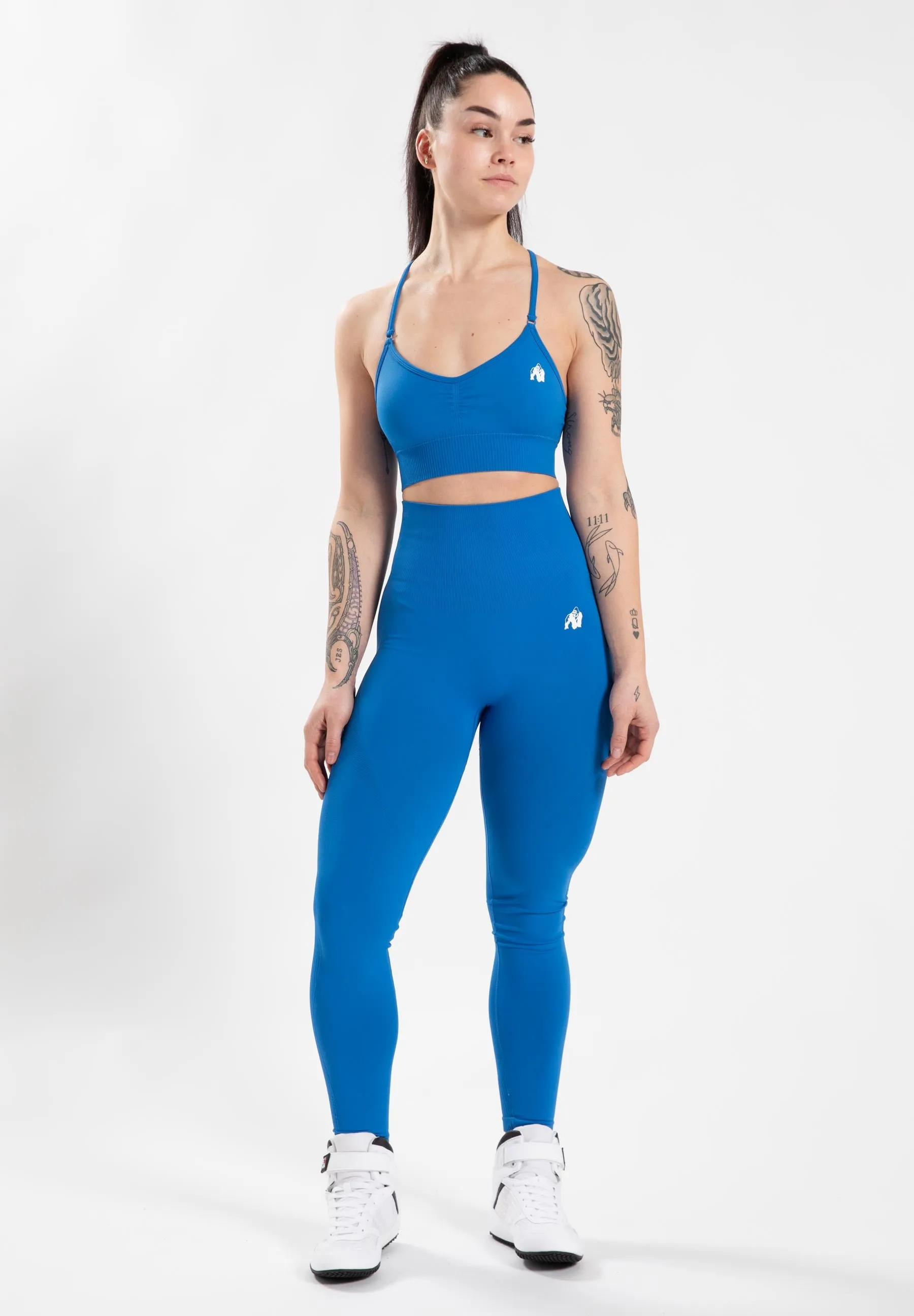 Olivia Seamless Sports Bra - Blue