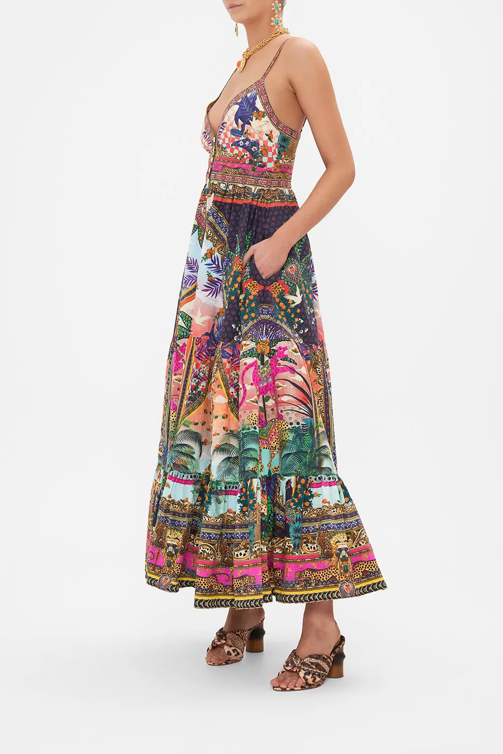 ORGANIC COTTON TIERED BODICE DRESS ALESSANDROS ATLANTIS