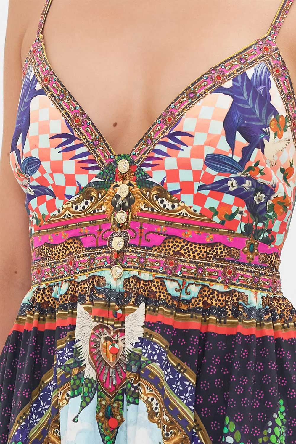 ORGANIC COTTON TIERED BODICE DRESS ALESSANDROS ATLANTIS