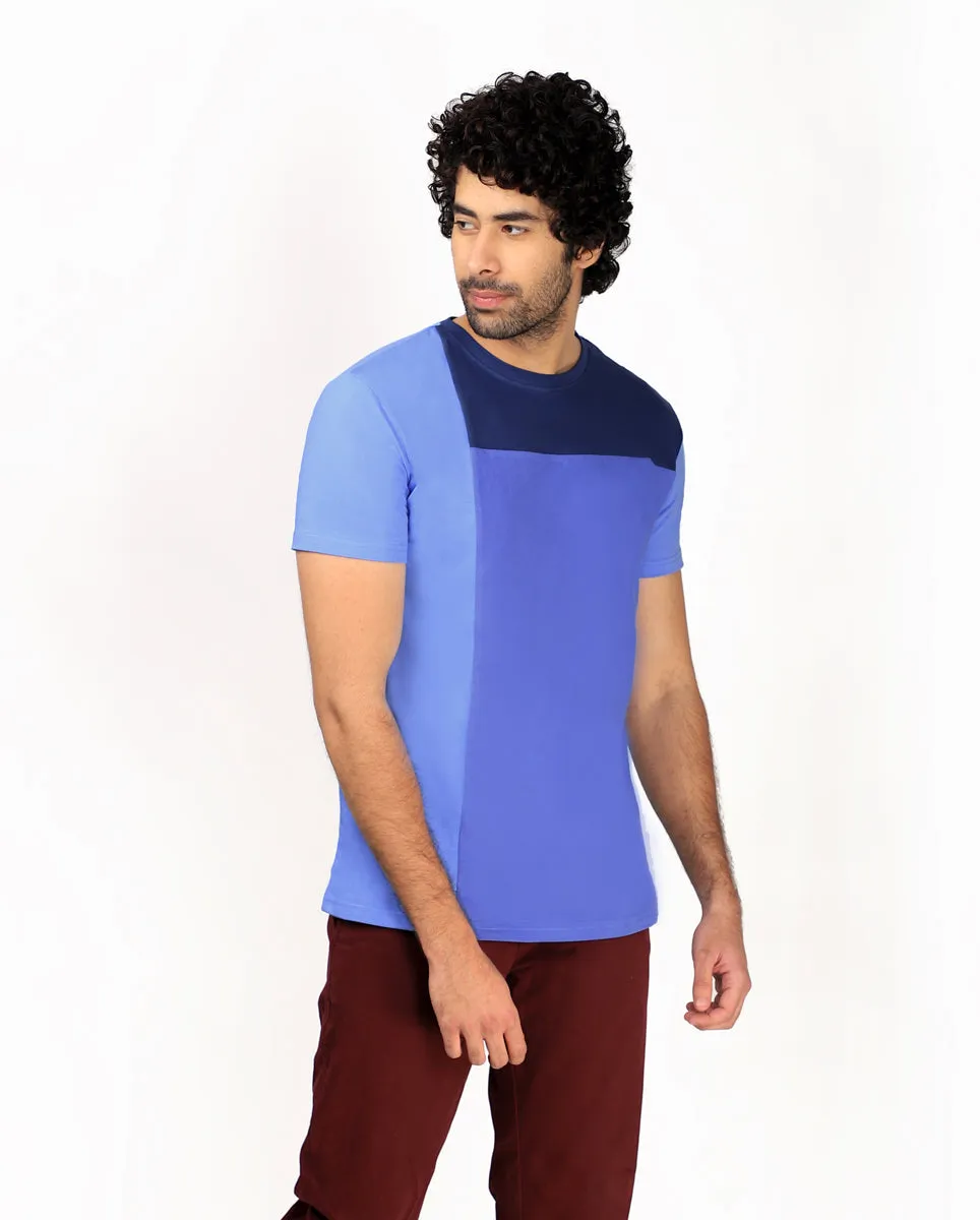 Phantom Blue Panelled T-Shirt