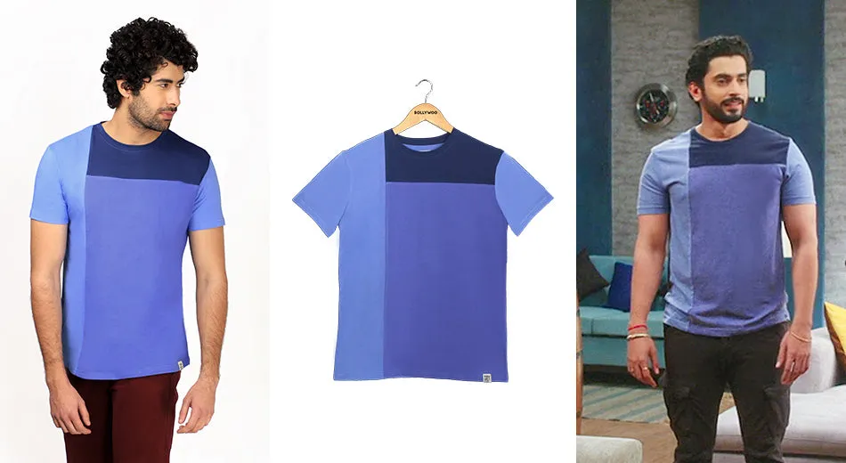 Phantom Blue Panelled T-Shirt