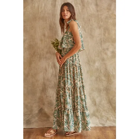 Ruffle Maxi Floral Print Dress